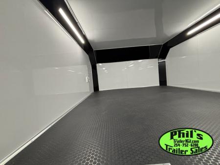 New Haulmark NEW 85X32 ALUMINUM STACKER WITH ESCAPE DOOR ENCLOSED RACE TRAILER Car / Racing Trailer TWO CAR HAULER