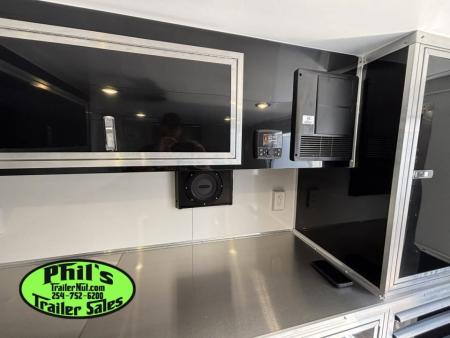 New Haulmark NEW 85X32 ALUMINUM STACKER WITH ESCAPE DOOR ENCLOSED RACE TRAILER Car / Racing Trailer TWO CAR HAULER