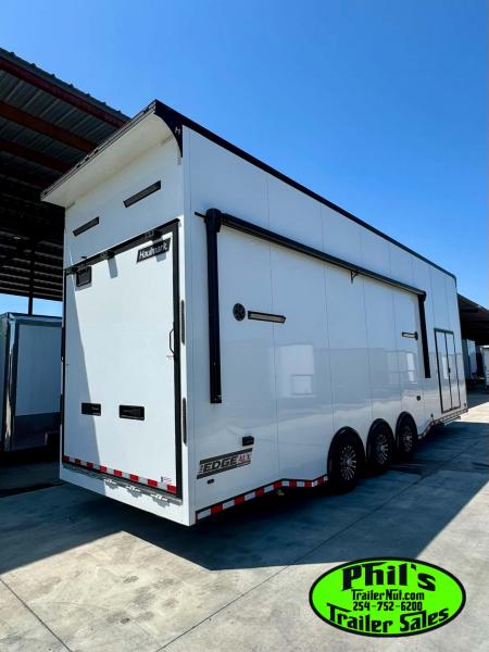 New Haulmark NEW 85X32 ALUMINUM STACKER WITH ESCAPE DOOR ENCLOSED RACE TRAILER Car / Racing Trailer TWO CAR HAULER
