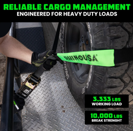 New HD Lasso Straps w/ Flat Hooks -Blk