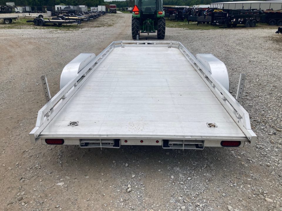 Used 2022 Aluma 78X18 TANDEM 7K ALUMINUM CH W/ SLIDE IN RAMPS Car Hauler