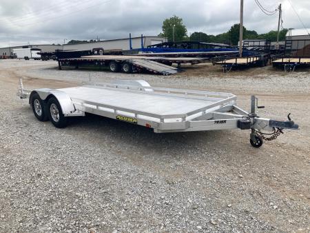 Used 2022 Aluma 78X18 TANDEM 7K ALUMINUM CH W/ SLIDE IN RAMPS Car Hauler