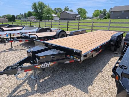 New 2026 H&H Trailers 82x22 Electric Tilt Speed Loader Car Hauler, Fender Removable Treadplate 7-10K 6in F Trailer is 10K, Black 82x22 Electric Tilt Speed Loader Car Hauler, Fender Removable Treadplate 7-10K 6in F Trailer is 10K, Black