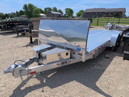 New 2026 H&H Trailers 82x20 Aluminum Electric Tilt Low Profile Speedloader, Deck, Extruded, Rockguard Fairing, ATP 79in LP 10K, 4 Tie Down, Recessed Swivel Drings