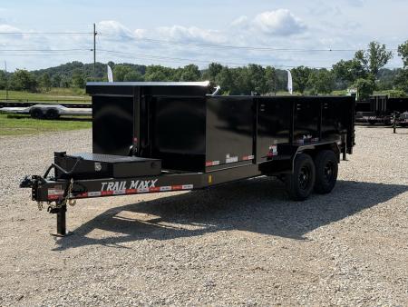 New 2026 Trail Maxx 83X16X3 TELESCOPIC DUMP W/REAR STABILIZER JACKS 14K GVWR Dump Trailer
