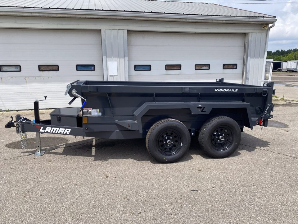 New 2026 Lamar Trailers 5 X 10 FT DUMP TRAILER TARP KIT AND PULL OUT RAMPS 7K GVWR