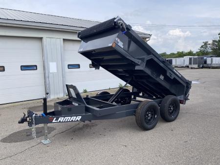 New 2026 Lamar Trailers 5 X 10 FT DUMP TRAILER TARP KIT AND PULL OUT RAMPS 7K GVWR