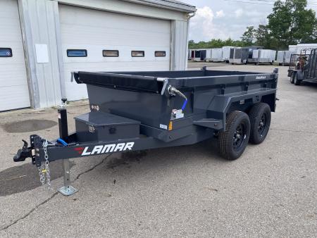New 2026 Lamar Trailers 5 X 10 FT DUMP TRAILER TARP KIT AND PULL OUT RAMPS 7K GVWR