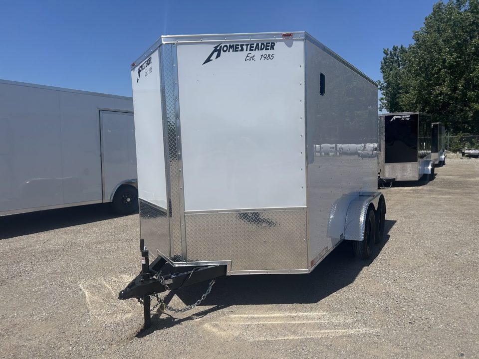 New 2026 Homesteader Trailer 7 X 12 FT TANDEM AXLE  INTREPID CARGO TRAILER WITH RAMP DOOR 6 FT 6IN INTERIOR HEIGHT