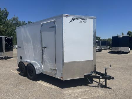New 2026 Homesteader Trailer 7 X 12 FT TANDEM AXLE  INTREPID CARGO TRAILER WITH RAMP DOOR 6 FT 6IN INTERIOR HEIGHT