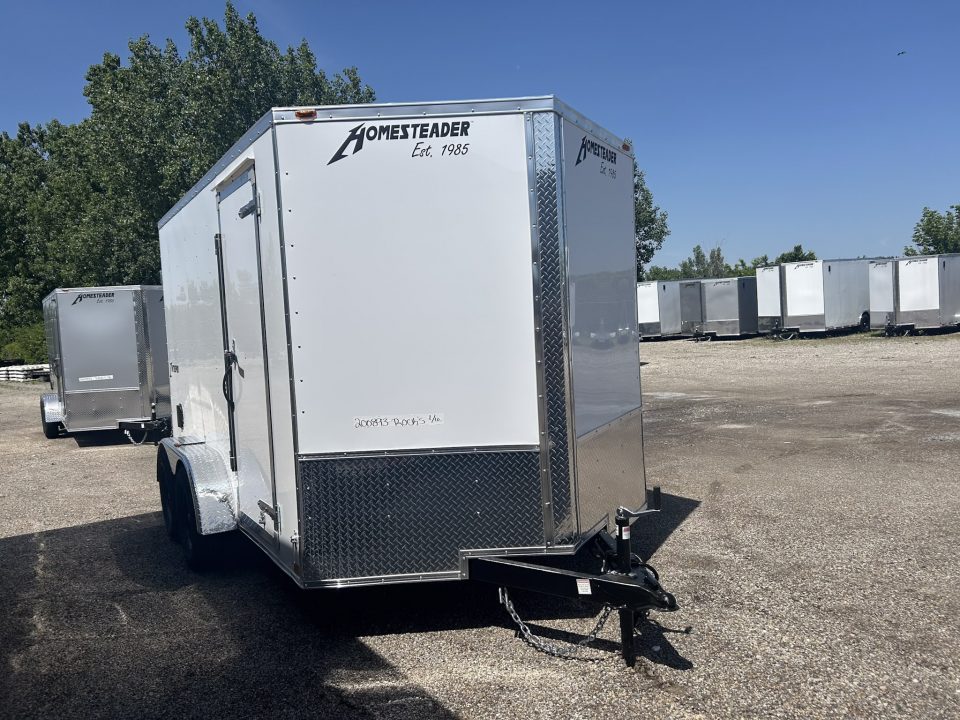 New 2027 Homesteader Trailer 7 X 12 FT TANDEM AXLE  INTREPID CARGO TRAILER WITH DOUBLE REAR DOORS 6 FT 6IN INTERIOR HEIGHT