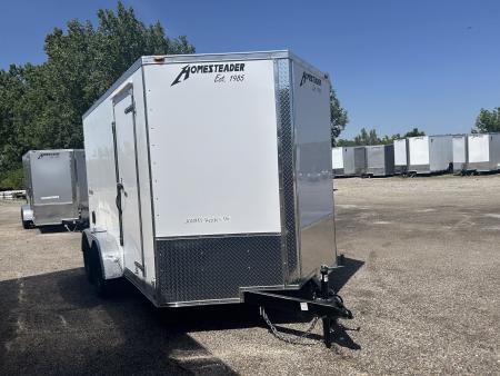 New 2027 Homesteader Trailer 7 X 12 FT TANDEM AXLE  INTREPID CARGO TRAILER WITH DOUBLE REAR DOORS 6 FT 6IN INTERIOR HEIGHT