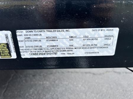 New 2026 Down 2 Earth Trailers DTE10220EDO7B Equipment Trailer