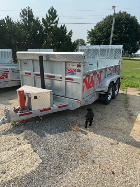New 2026 82x12 N & N 15k Dump Trailer with Hydraulic Jack and Combogate
