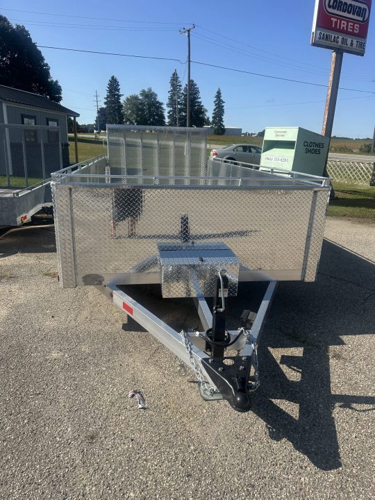 New 80X16 TANDEM AXLE SOLID SIDE THUMB TRAILER WITH HIGH SIDES