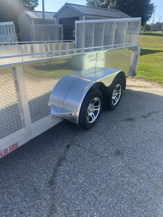 New 80X16 TANDEM AXLE SOLID SIDE THUMB TRAILER WITH HIGH SIDES