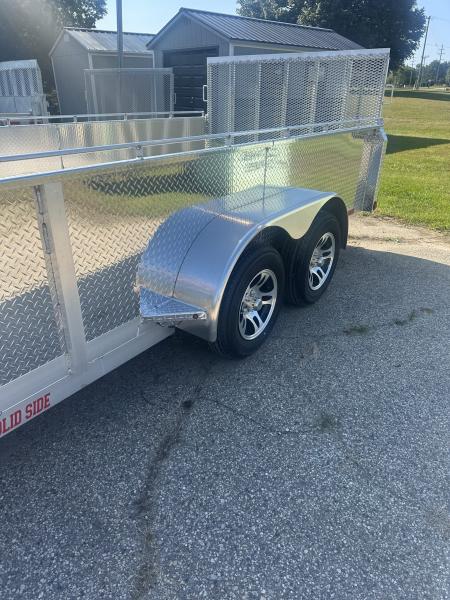 New 80X16 TANDEM AXLE SOLID SIDE THUMB TRAILER WITH HIGH SIDES