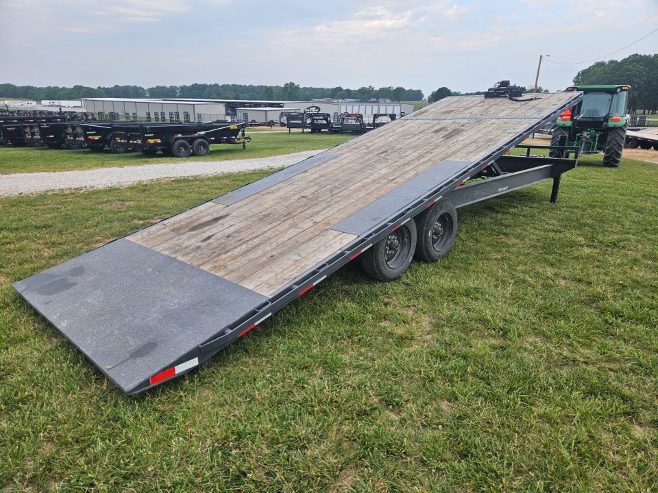 Used 2025 Lamar 102X26 TANDEM DECKOVER TILT W/8K AXLES 12K WINCH & HYDROJACKS