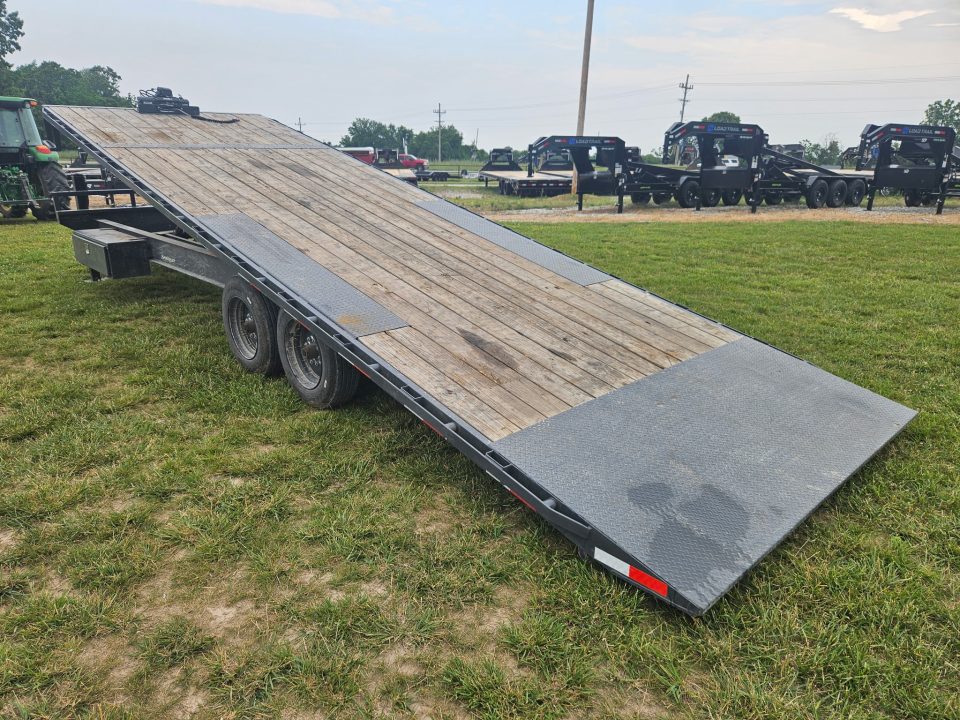 Used 2025 Lamar 102X26 TANDEM DECKOVER TILT W/8K AXLES 12K WINCH & HYDROJACKS