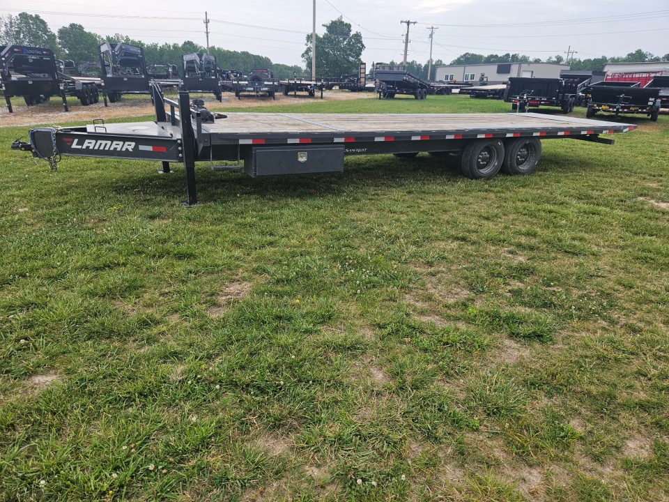 Used 2025 Lamar 102X26 TANDEM DECKOVER TILT W/8K AXLES 12K WINCH & HYDROJACKS