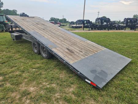 Used 2025 Lamar 102X26 TANDEM DECKOVER TILT W/8K AXLES 12K WINCH & HYDROJACKS