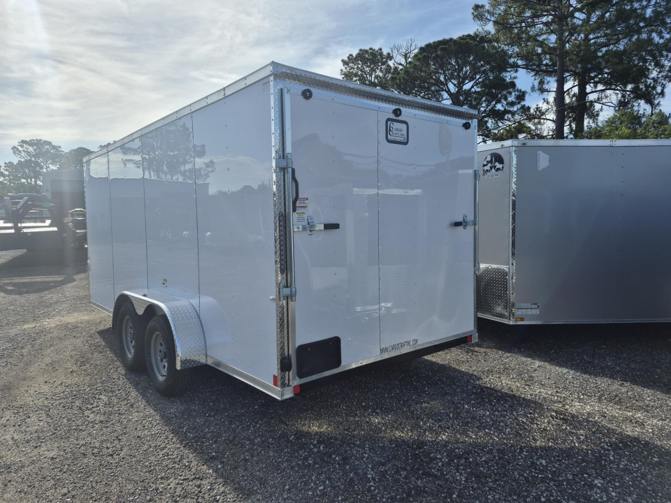 New 2026 Cargo Craft 7x16 Tandem Axle Enclosed Trailer | White Cargo Trailer