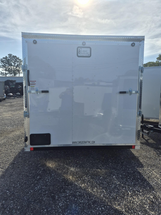 New 2026 Cargo Craft 7x16 Tandem Axle Enclosed Trailer | White Cargo Trailer