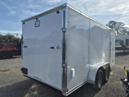 New 2026 Cargo Craft 7x16 Tandem Axle Enclosed Trailer | White Cargo Trailer