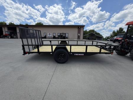 New 2026 Premier Trailers Inc. LT 82 X14 Utility Trailer w/ Ramp / Brakes / Adjustable Coupler - 5000# GVWR