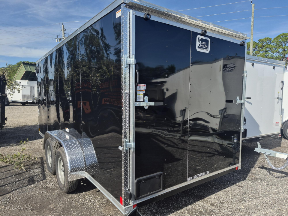 New 2026 Cargo Craft 7x16 Tandem Axle Enclosed Trailer | Black Cargo Trailer
