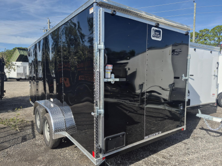 New 2026 Cargo Craft 7x16 Tandem Axle Enclosed Trailer | Black Cargo Trailer
