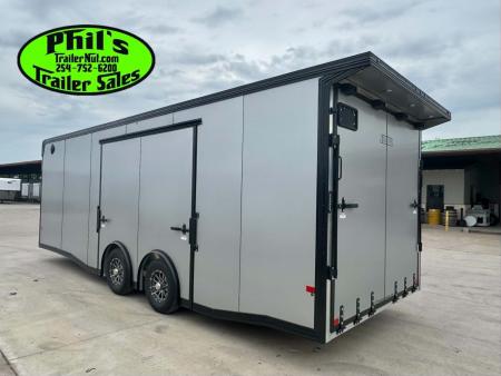 New E-Z Hauler 24' ALL ALUMINUM CAR HAULER LARGE ESCAPE DOOR FINISHED OUT Cargo / Enclosed Trailer