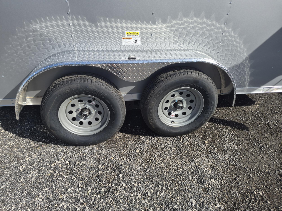 New Cargo Craft 7x16 Tandem Axle Enclosed Trailer | Silver Cargo Trailer