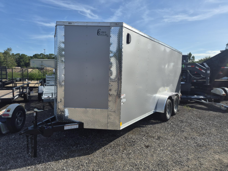 New Cargo Craft 7x16 Tandem Axle Enclosed Trailer | Silver Cargo Trailer