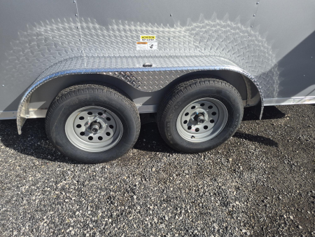 New Cargo Craft 7x16 Tandem Axle Enclosed Trailer | Silver Cargo Trailer