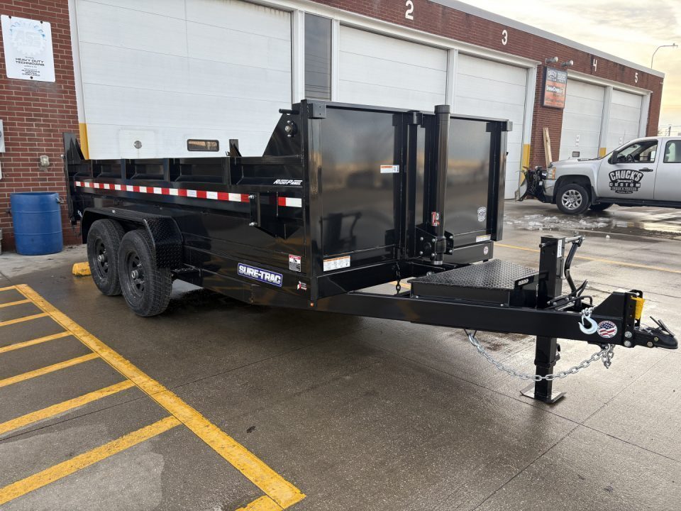New 2026 Sure-Trac 82 IN x 14 HD Low Profile Dump Trailer 14K Telescopic Dump Trailer