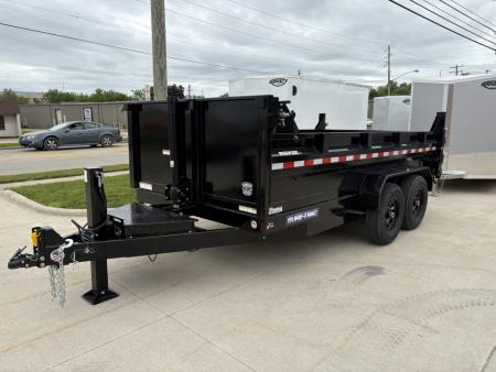 New 2026 Sure-Trac 82 IN x 14 HD Low Profile Dump Trailer 14K Telescopic W/HYDRAULIC JACK Dump Trailer
