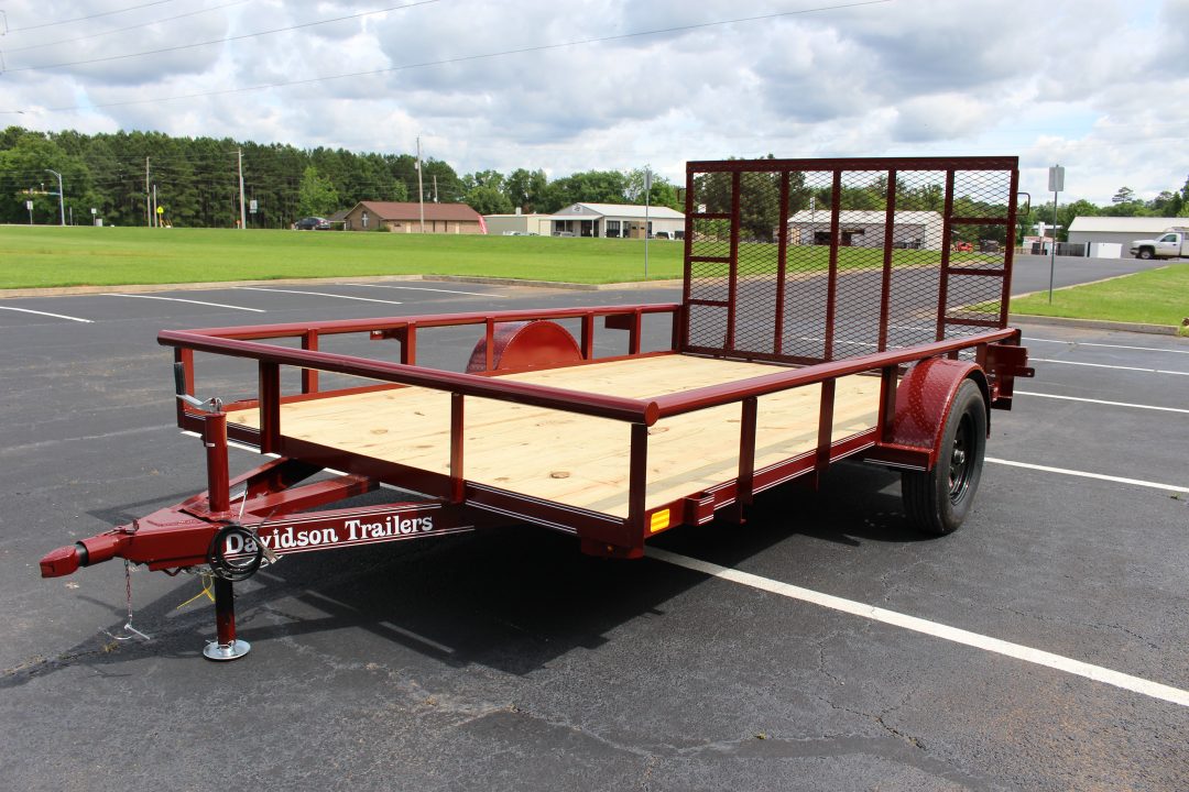 New 2026 Davidson Trailers 83X12 MAROON Utility Trailer