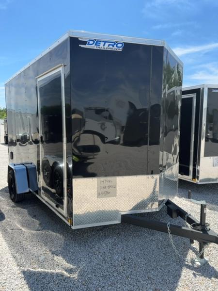 New 2026 Cargo Express 7 x 12 3.5K EX DLX Flat Top V-Nose Enclosed Trailer