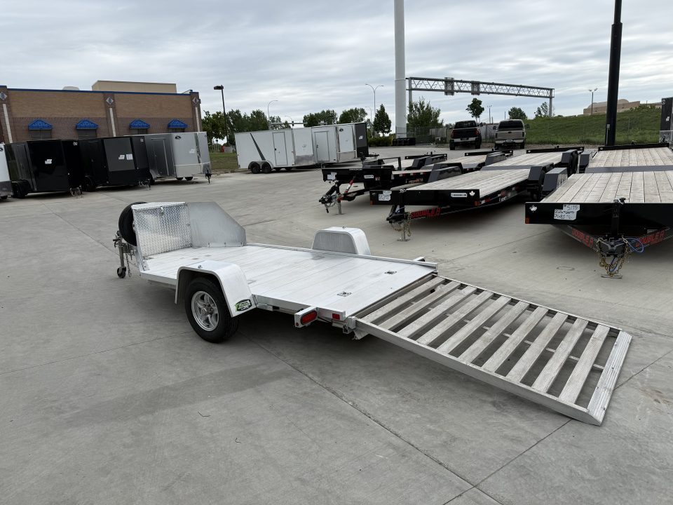 Used Like New 2020 Aluma ALL ALUMINUM 5"x10' flatbed tilt and aluminum wheels EXCELLENT Condition