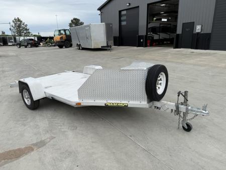 Used Like New 2020 Aluma ALL ALUMINUM 5"x10' flatbed tilt and aluminum wheels EXCELLENT Condition