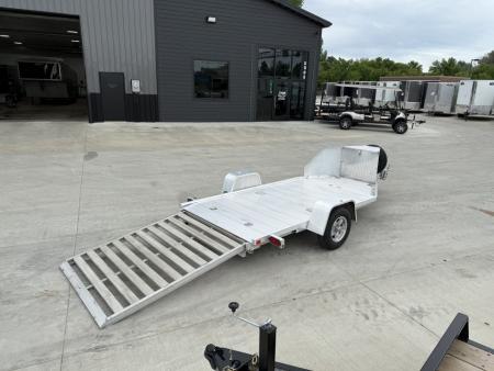 Used Like New 2020 Aluma ALL ALUMINUM 5"x10' flatbed tilt and aluminum wheels EXCELLENT Condition