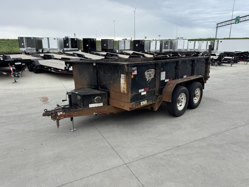 Used 2012 Big Tex Trailers 12ft x 83" Dump Trailer 2-5200 lb axles =10K with Ramps
