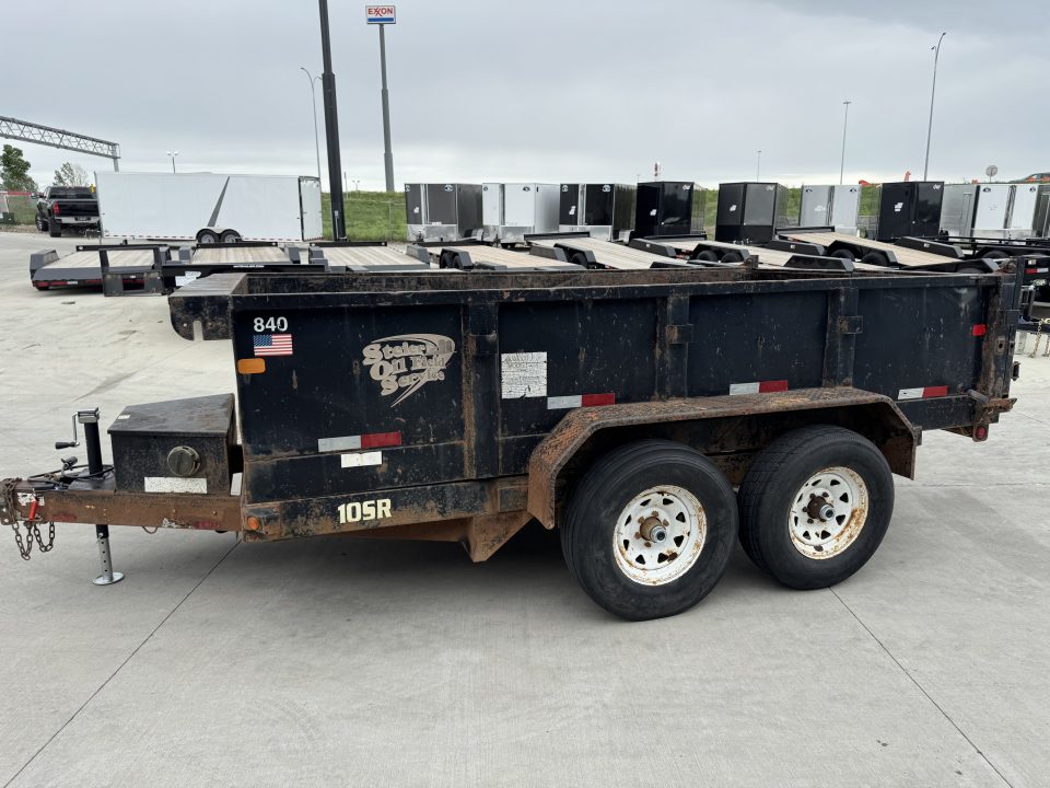 Used 2012 Big Tex Trailers 12ft x 83" Dump Trailer 2-5200 lb axles =10K with Ramps