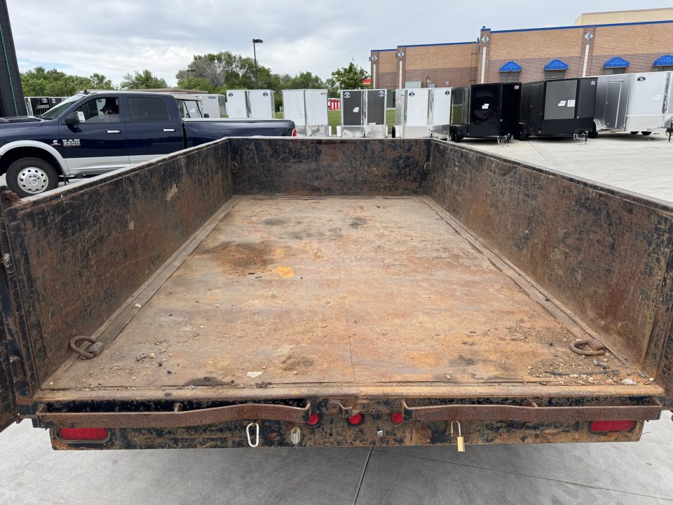 Used 2012 Big Tex Trailers 12ft x 83" Dump Trailer 2-5200 lb axles =10K with Ramps