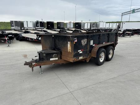 Used 2012 Big Tex Trailers 12ft x 83" Dump Trailer 2-5200 lb axles =10K with Ramps