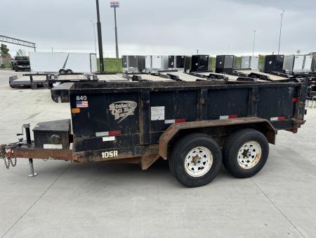 Used 2012 Big Tex Trailers 12ft x 83" Dump Trailer 2-5200 lb axles =10K with Ramps