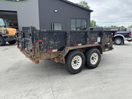 Used 2012 Big Tex Trailers 12ft x 83" Dump Trailer 2-5200 lb axles =10K with Ramps