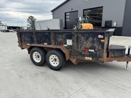 Used 2012 Big Tex Trailers 12ft x 83" Dump Trailer 2-5200 lb axles =10K with Ramps