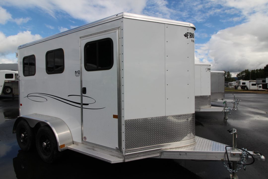 New 2026 Frontier Strider 2 Horse Aluminum Trailer - Drop down windows